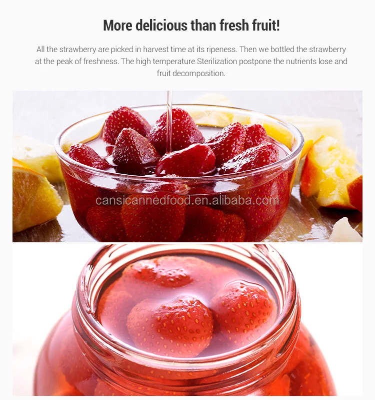 China Famous Brand Zhenxin Bulk Canned Fruit Canned Strawberries In