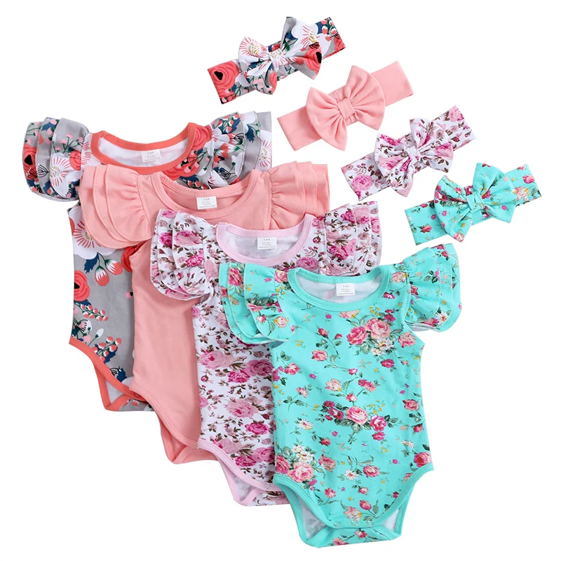 

Baby Headband and Newborn Jumpsuits Baby Romper in Bulk Sale
