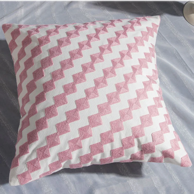 12 X 12 Cushion Cover Pink And Grey Cushion Covers Embroidered Cushion