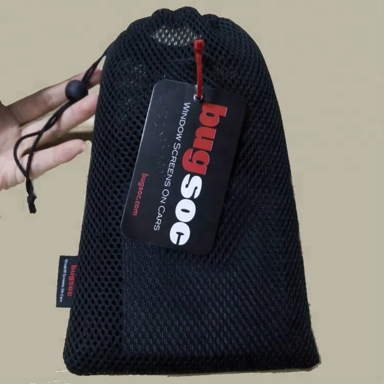 black nylon mesh bag