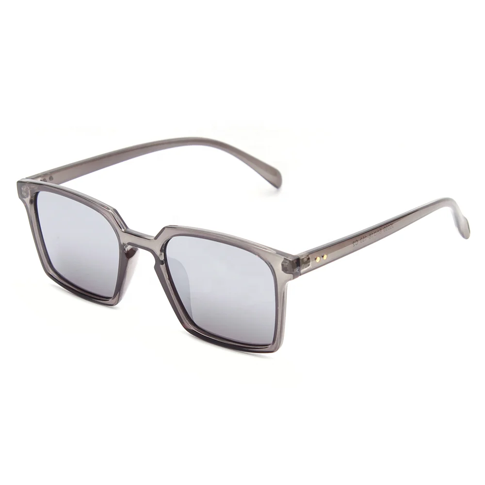 

Wholesale Branded Sunglasses High Quality Full Frame TR90 Gray Clear Frame Sunglasses