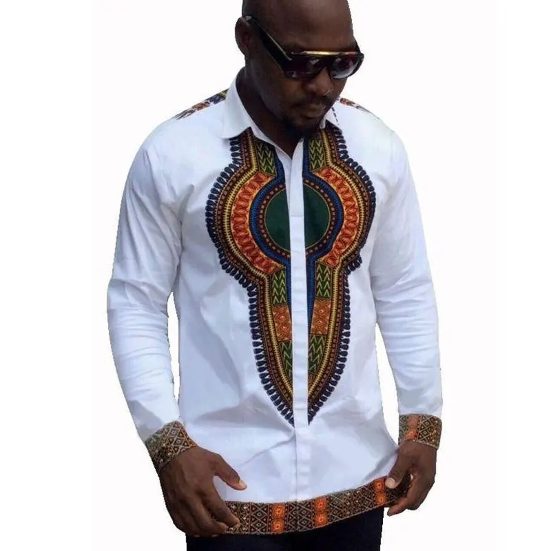 

New African Fashion Men's Long Sleeve Printed T-shirts