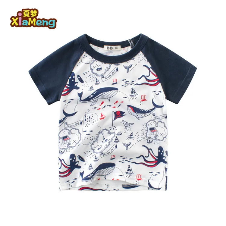 

jumping whales custom print logo kids cotton tshirts tee summer wear for boys