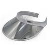 Summer Customized Silver PVC Visor Cap UV Protection Sun Visor
