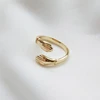 Latest design simple style 925 silver gold hands give me a hug ring