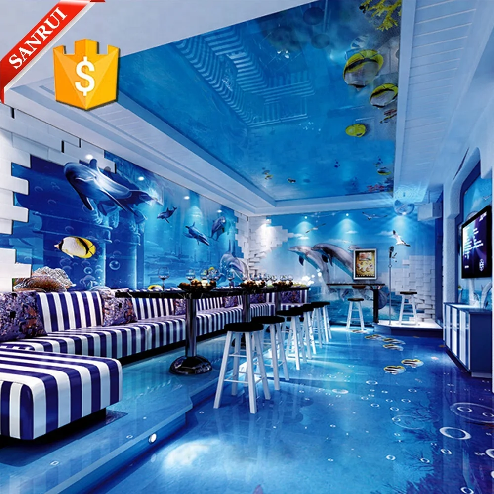 Allibaba Com 2016 Sea World Style Micro Crystal 3d Bathroom Tile