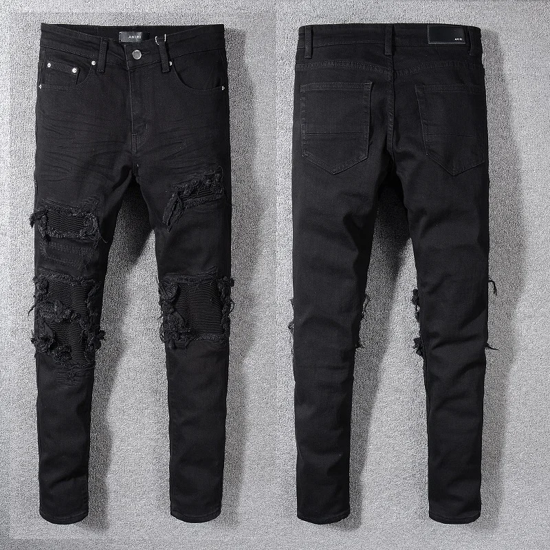 

OEM FOG hot cloths dropshipping stock black biker sikinny men jeans pant types