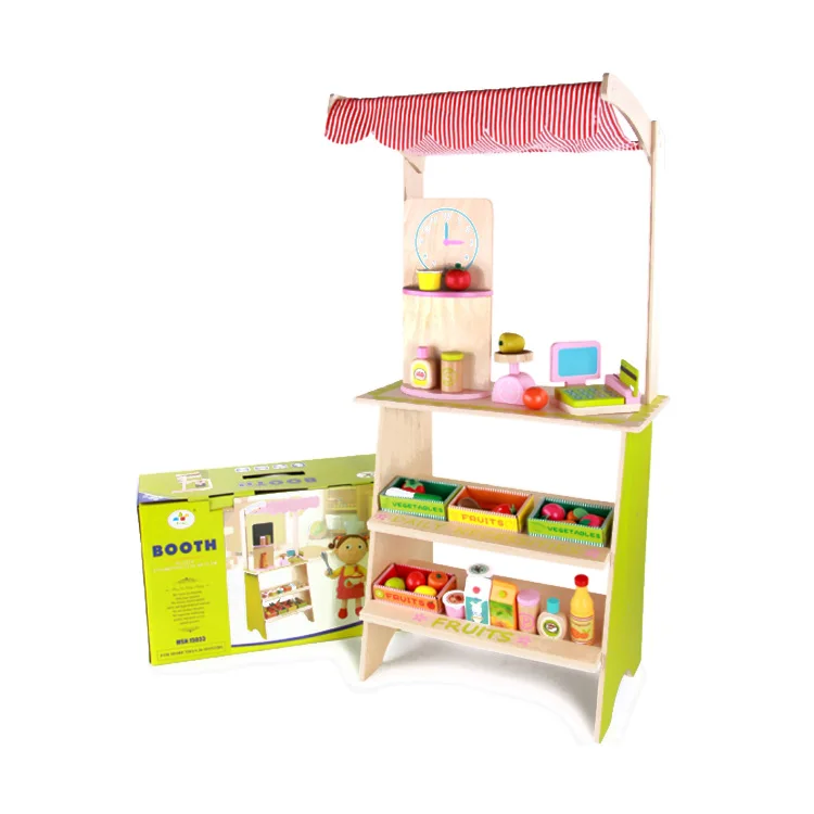
Betta Wooden market stall toys kids pretend fruit stall 