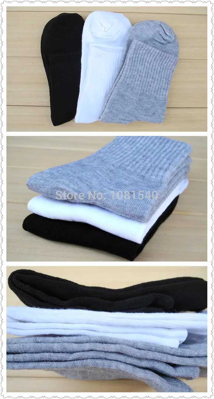 5 pairs Men’s socks brand high quality polyester breathable Autumn