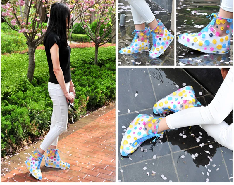 ladies indoor ankle rain boots mud proof shoe cover