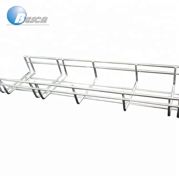 Stainless Steel Wire Mesh Cable Tray Straight Type Zinc Plated Steel