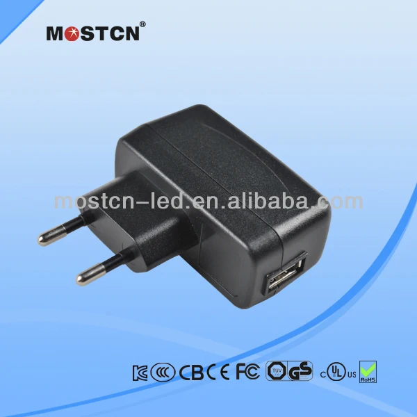 For Mobile Phone,Cell Phone,MP3 MP4 5V 0.5A USB Power Adapter