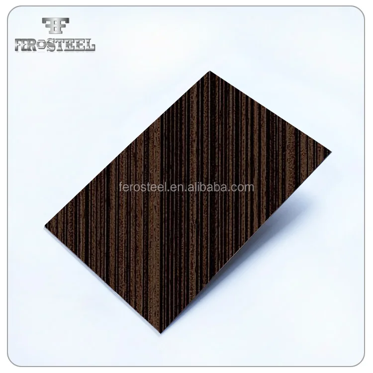 Wood Grain Lamination Stainless Steel Laminate Cladding Sheet Buy