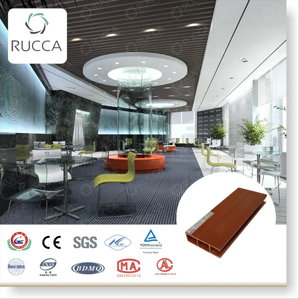Rucca Pop Wpc Pvc Wood Plastic Ceiling Panel With High Quality