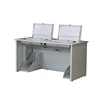 Melamine wood hidden LCD monitor school computer deskTurner to flip the table half embedded computer desk training center