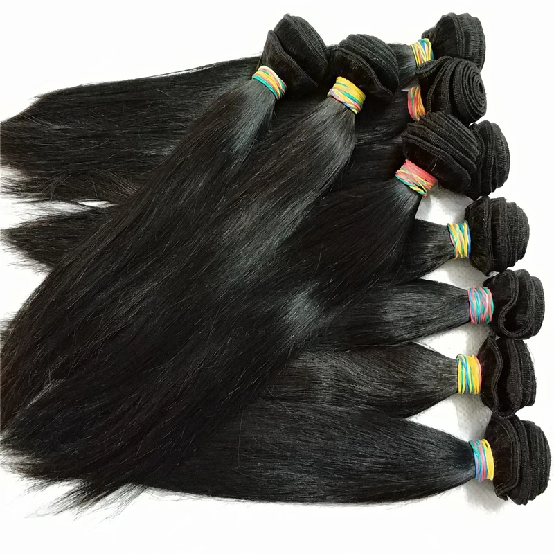 

4PCS Human Hair Cheap Hair Samples Bundles Silky Straight Peruvian Hair Weave free shipping