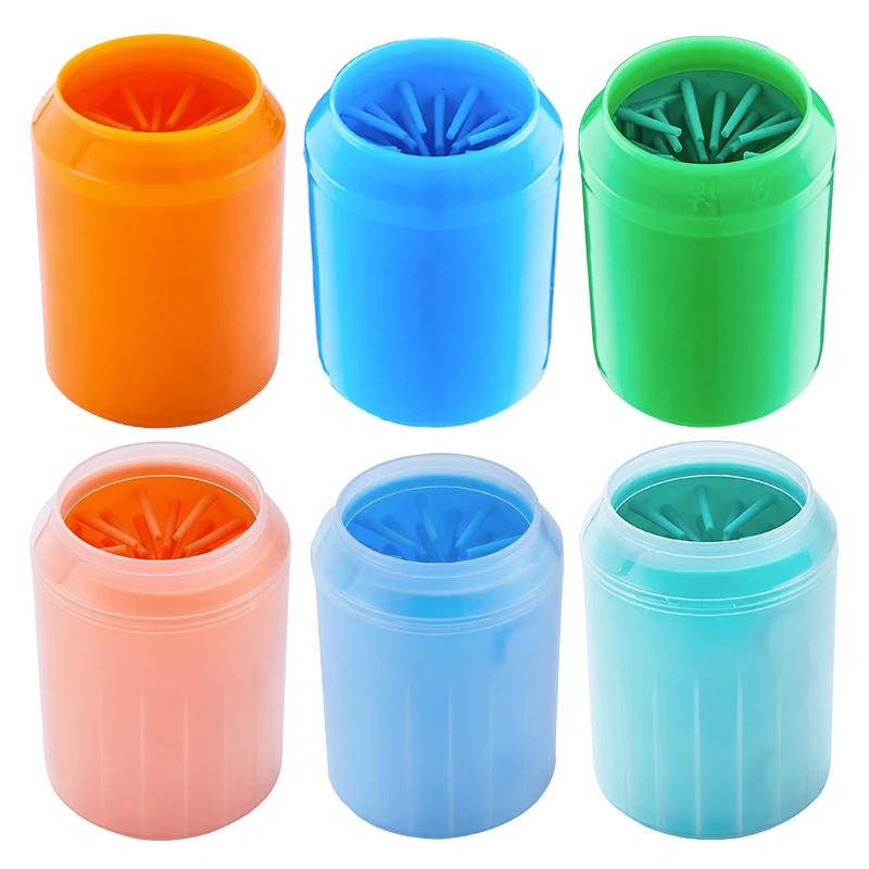 Portable Dog Paw Cleaner Pet Feet Washer Pet Cleaning Brush Cup for Dogs Cats Grooming paw washing cup can style cup