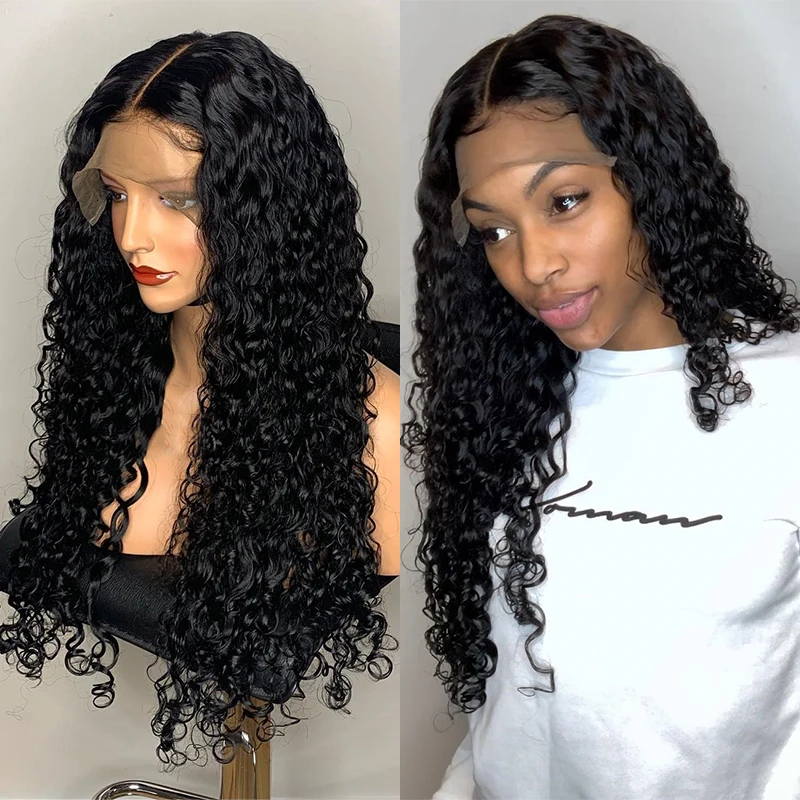360 Lace Frontal Human Hair Wigs Glueless Curly Brazilian Pre Plucked