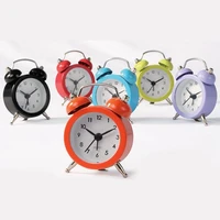 

Metal Colorful Cute Twin bell Small Analog Mini Cheap Table Alarm Clock For Bed