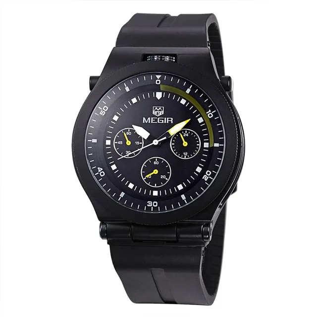 

MEGIR 3003 Luminous Men's Watches Casual Analog Quartz Brand Watch Man Silicone Wristwatch Male's Hour Clock, 4 colors to choose