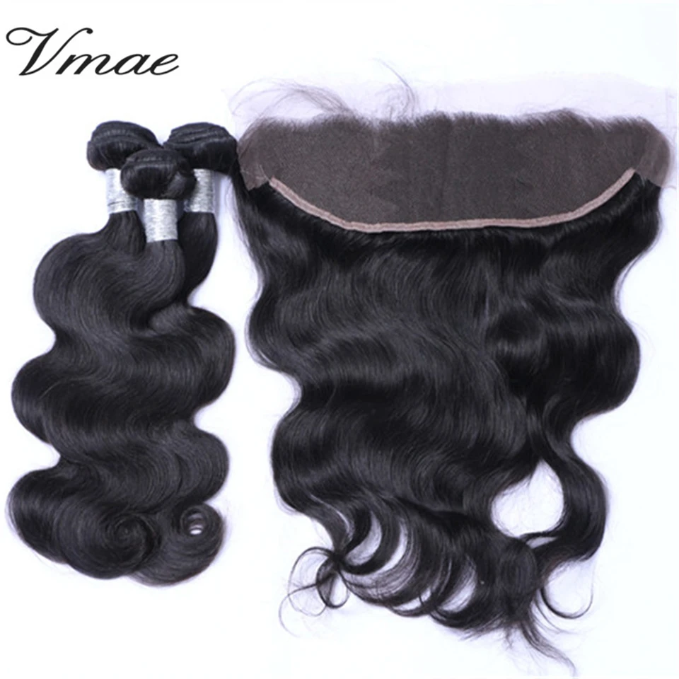 

VMAE Hot Selling Mongolian 8-26 Inch Natural Color 13*4 Lace Frontal Closure Body Wave Peruvian Raw Virgin Human Hair Extension