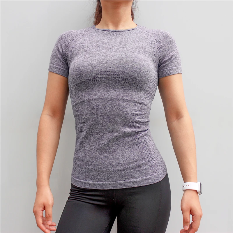 
Chenhao Blue Seamless Sportswear Clothing Quickly Dry Women Sports Wear Yoga Top Fitness Sexy Gym Wear 