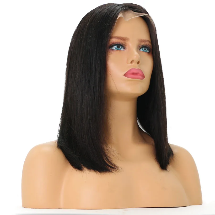 

Short wigs full fringe Human Hair Lace Front Wigs Bob Wigs