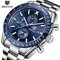 

Men Watch BENYAR Top Brand Luxury Full Steel Business Quartz Watch Men Casual Waterproof Sports Watches Clock 5140