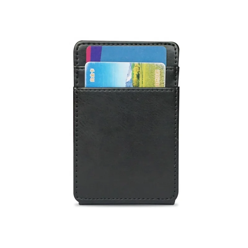 

RFID Blocking Minimalist PU Leather Magnetic Bifold Wallet Credit Card Holder, Black,borwn,blue,hot pin,red,purple