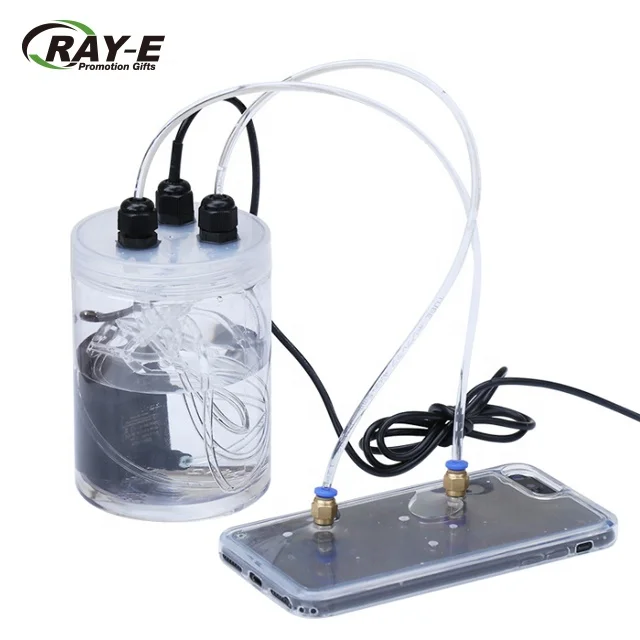 

Guangzhou Mobile phone holder water-cooled liquid cooling radiator water cooling radiator fanless cooling case radiator, Transparent