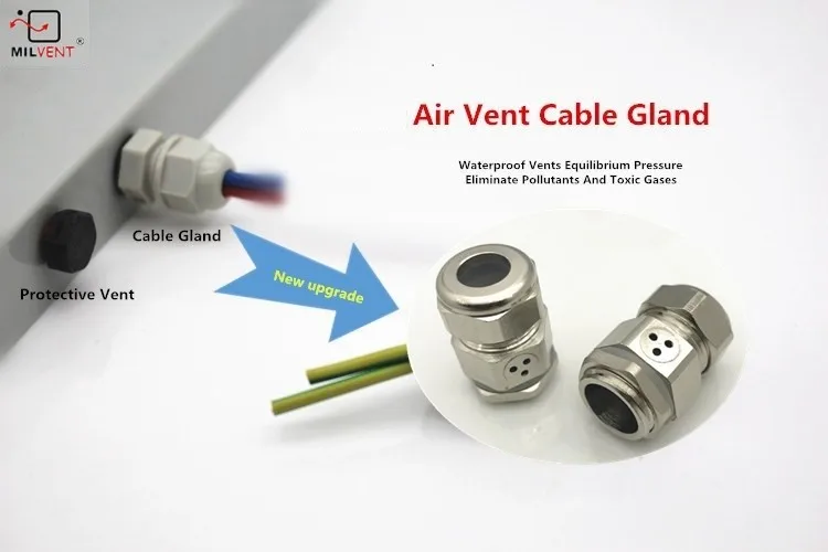 new milvent metal cable gland with vent size part