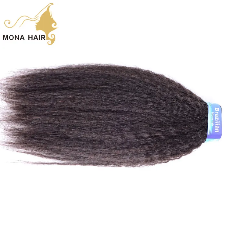 

Hot style new arrival remy double weft full cuticle brazilian afro kinky straight hair weave