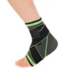 Sports Safety Neoprene Embossed Ankle Brace Support Stabilizer Protector Wrap Sleeve with Straps Compression