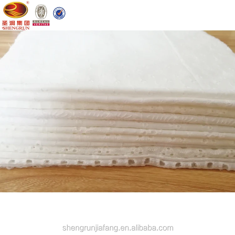 Factory hot sale white TC lace embroidery fabric for garment