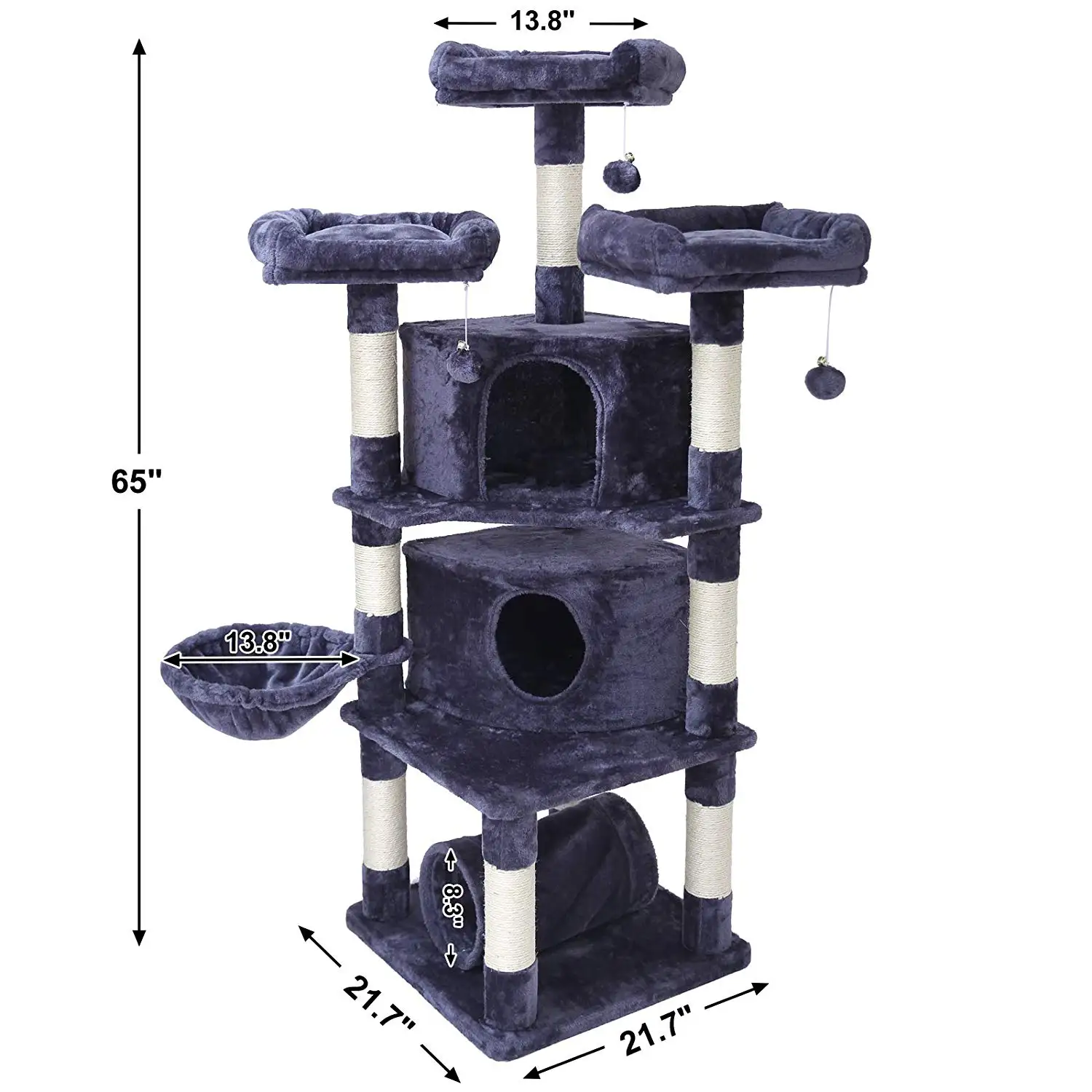 Cat Tree Toy Furniture Cat Activity Tree Purple Pet Toys Big Cat Tree