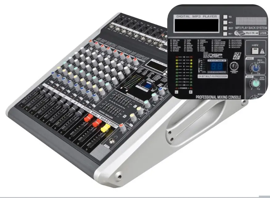 LAIKESI DMR800D 99 DSP dj consola de mezcla de audio con alimentación fantasma de 48v