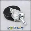SS shock absorb spring loaded gate wheel