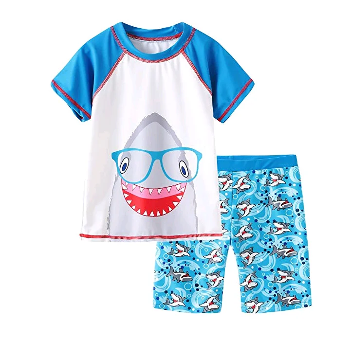 Baby Boys' Shark Swimsuit Short Sleeve Rashguard Set 12m5t Buy Boy's
