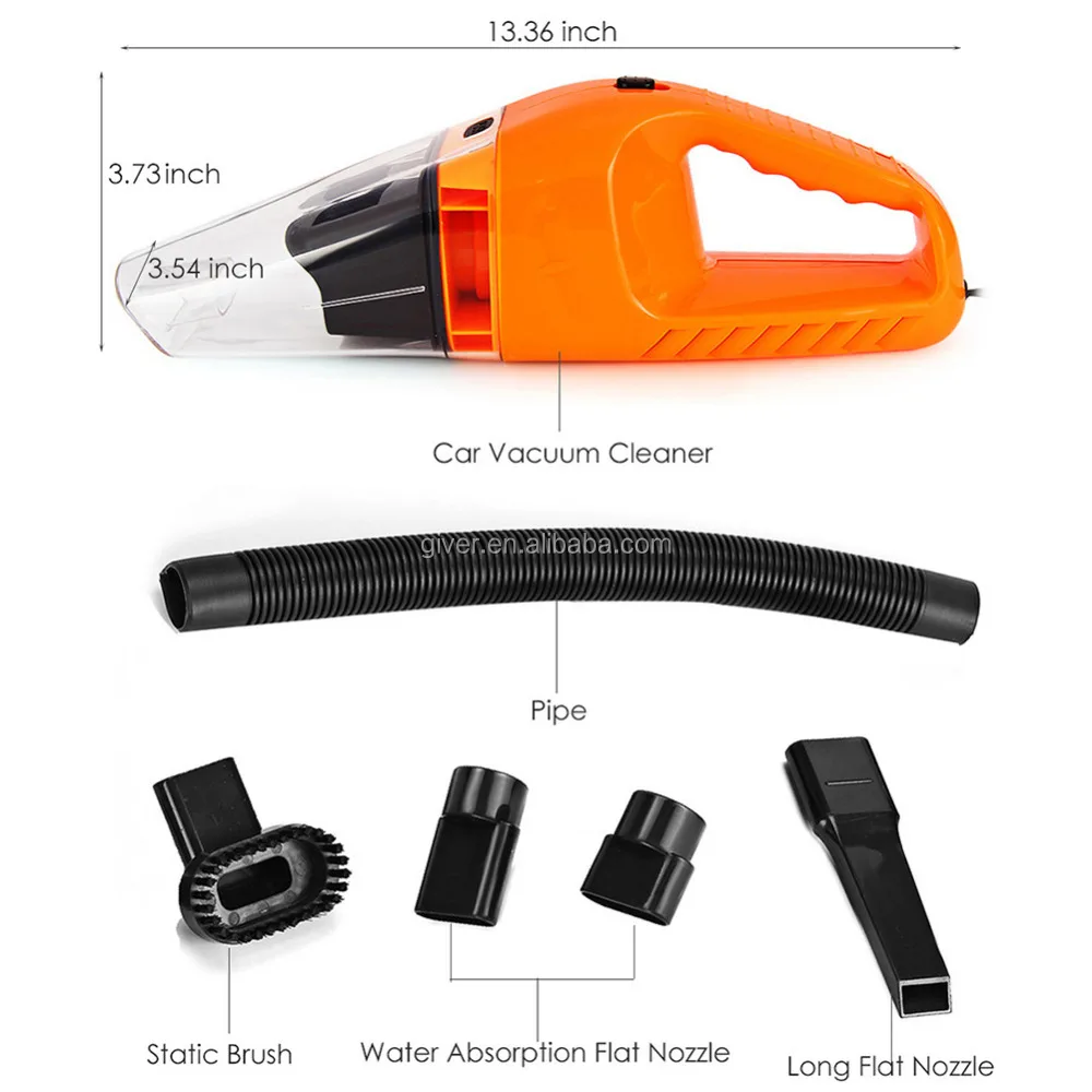 Custom Logo DC-12V 120W Car Vacuum Cleaner Portable Wet Dry