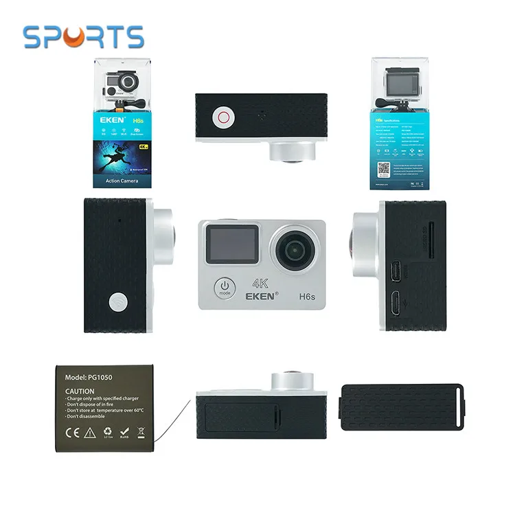 Action Camera EKEN H6S Ultra HD 4K WiFi EIS Electronic Image Stabilization Pana  sonic34112 Sensor 1080P Pro Sport DV Camera