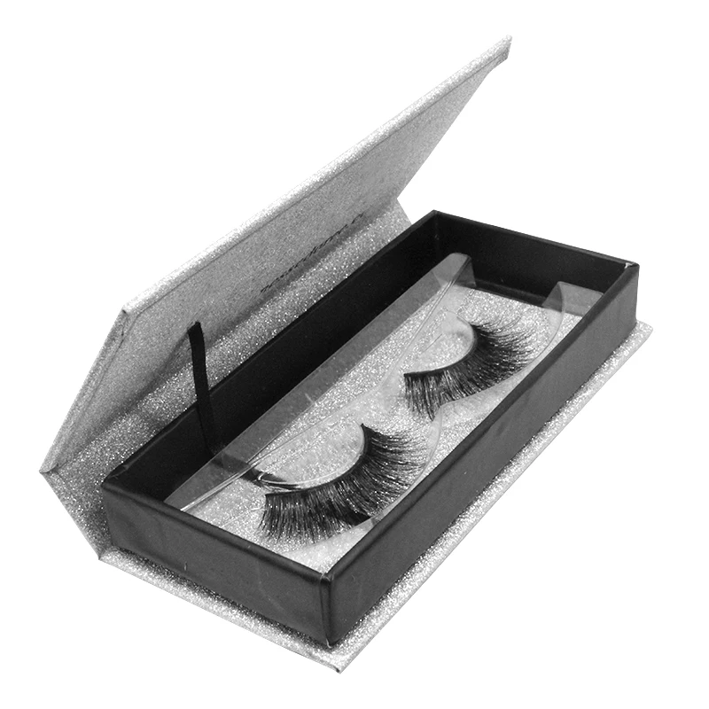

Korean Eyelashes Vendor Individual 3d Mink Lashes with Custom Box, Black
