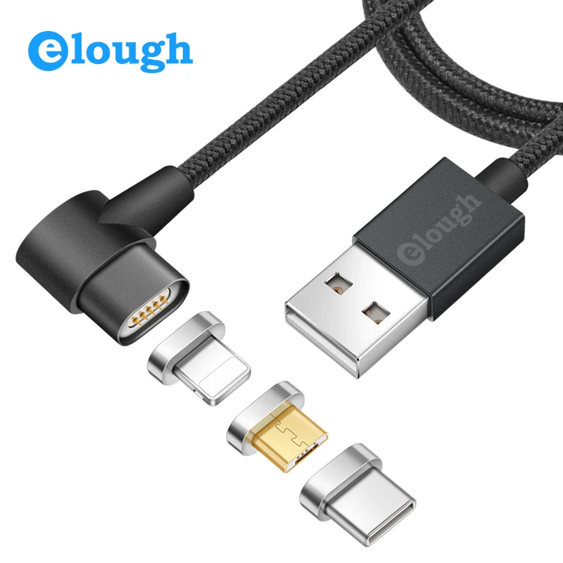 

Elough magnetic charging Cable For Iphone8 7 and micro usb 2 in 1 with TYPE-C Magnetic Data Cable