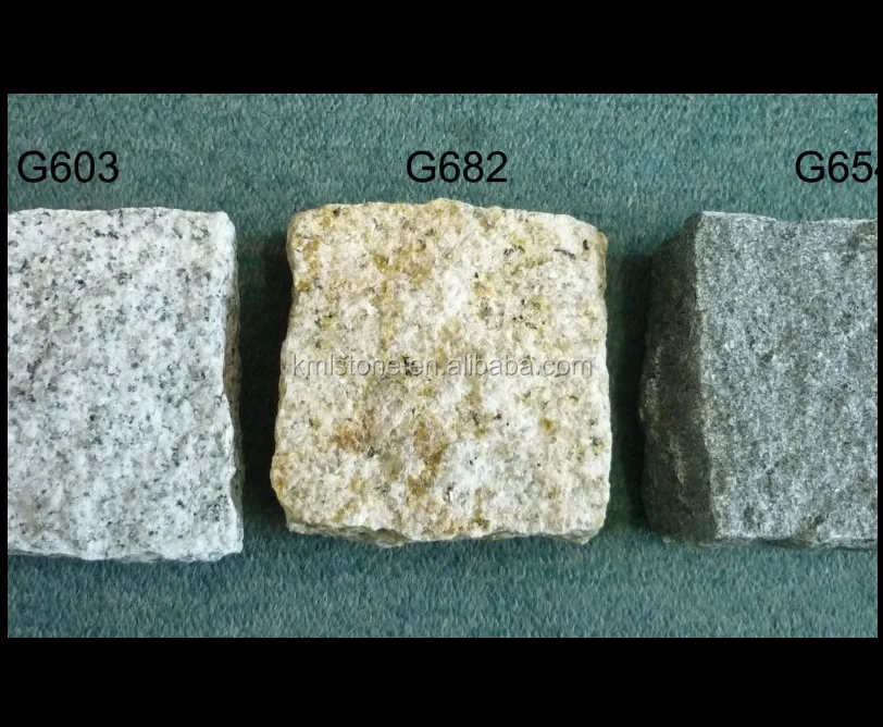 Mixed Color Mesh Granite Cobble Stones