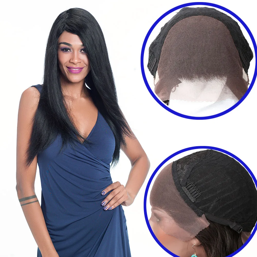 

360 Lace Frontal Wig 14inch 150 Density Sleek Hair Swiss Lace Wig Brazilian Straight Human Hair Wigs For Black Women