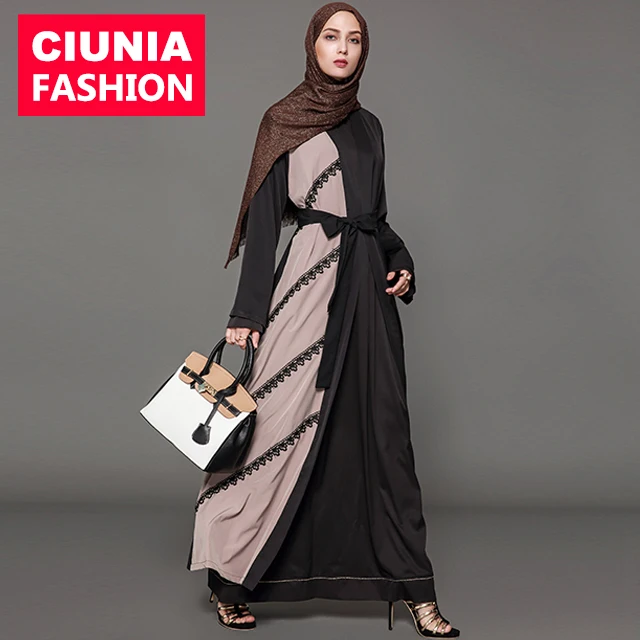 

1563# New Black india & pakistan clothing with long sleeve maxi dress for muslim women abaya, As show/customiesd