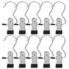 24 PCS Laundry Hook Boot Hanging Hold Clips Portable Chrome Hanging Hooks Home Travel Hangers Pins