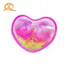 fashion transparent pvc heart shape plastic gift mini bag with zipper for promotion