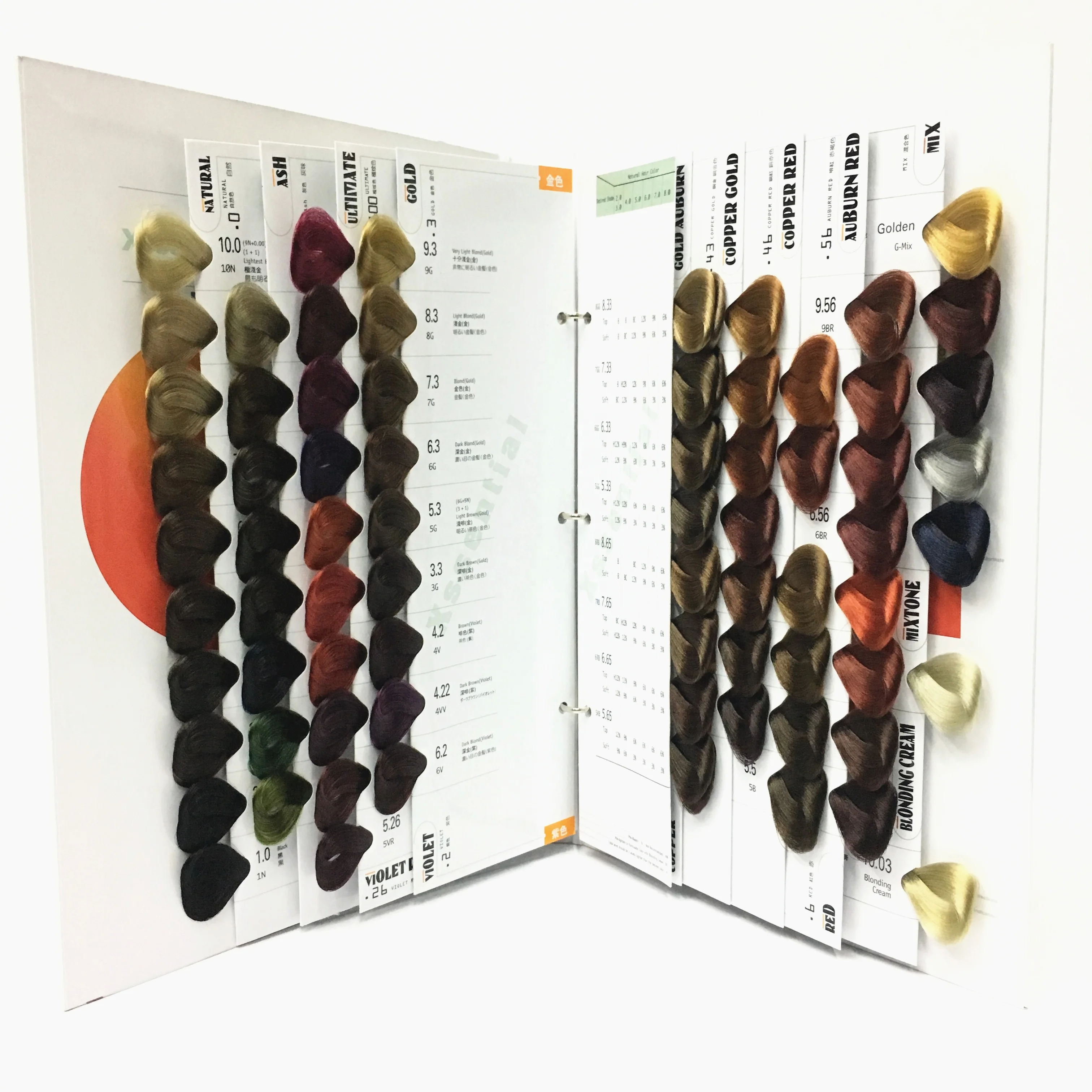 Oem Loose Leaf Hair Level Swatch Book Hair Color Catalog Buy Hair Colour Chart Professional Redken Hair Swatch Book Garnier Hair Color Catalogue Product On Alibaba Com