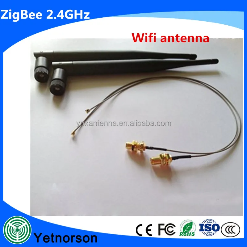 
2.4GHz 5dBi 802.11b/g WiFi Antenna RP-SMA Male Connector For PCI Card USB Wireless Router +IPX-RP SMA Female 1.13 cable 
