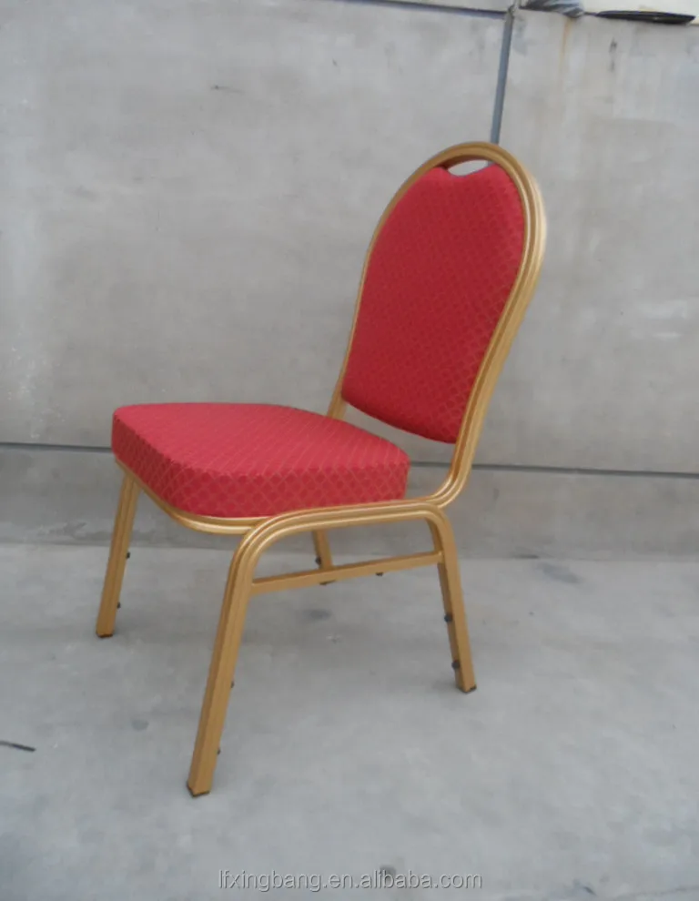
Classic aluminum Stacking red metal hotel price steel dining banquet chair 